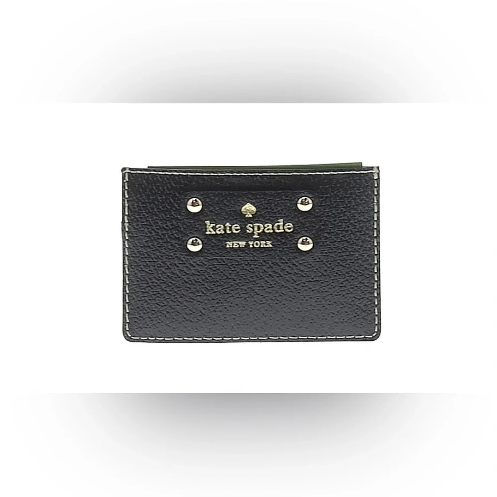 ♠️KATE SPADE♠️Black Wellesley Leather Card Holder with Gift Box/NWT - Picture 2 of 12